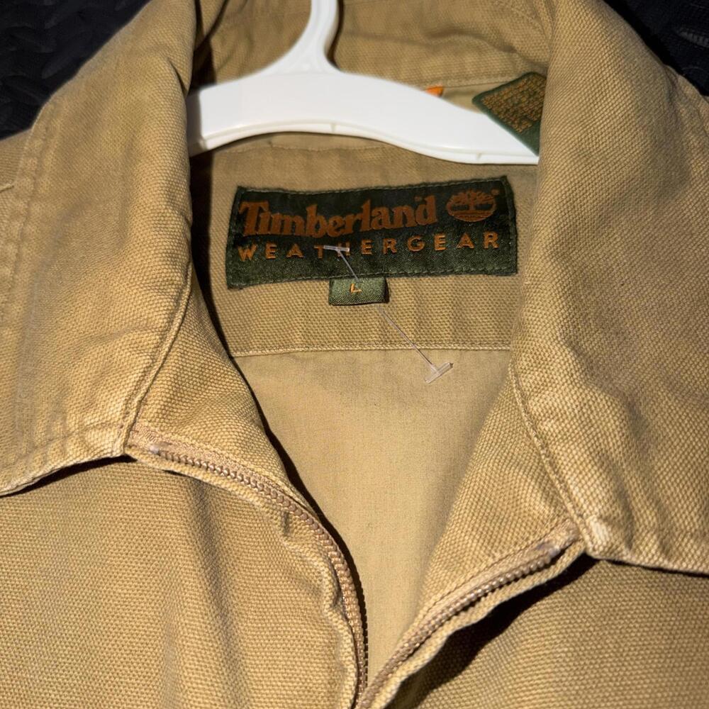 Timberland Weather gear XL Tan Full Zip Canvas Work Jacket - Picture 2 of 3